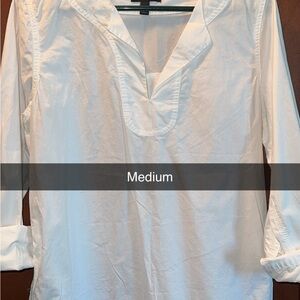 J. Crew White Puff Sleeve Tunic